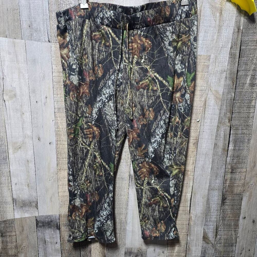 Wilderness Dreams Camo Cropped Straight Leg Lounge Pajama Pants Large Country